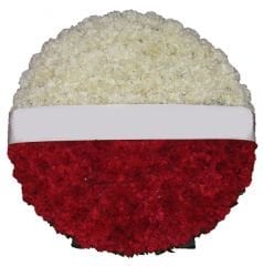 Kırmızı - Beyaz Çelenk