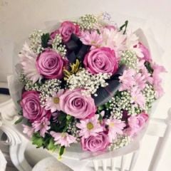 Fantezi Lila Gül Buketi